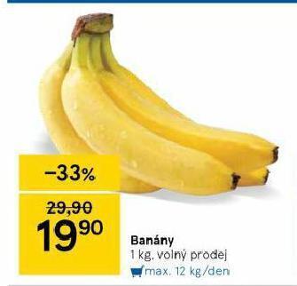 Tesco Banány nabídka