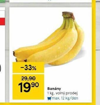 Tesco Banány nabídka