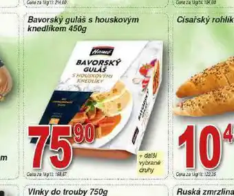 Lidl Barovksý guláš s houskovým knedlíkem nabídka