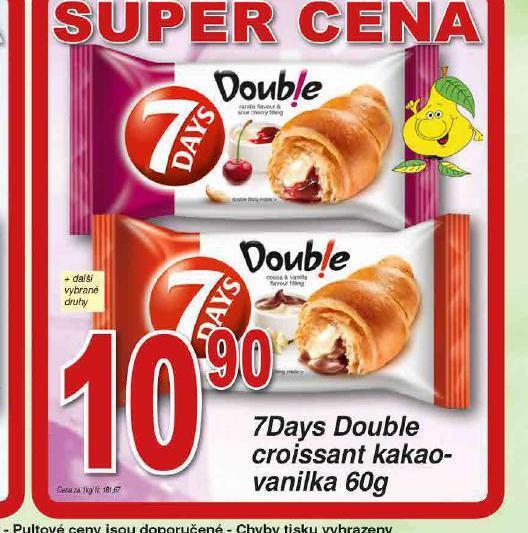 7days double croissant kakao vanilka nabídky v Lidl