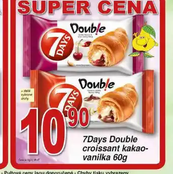 Lidl 7days double croissant kakao vanilka nabídka