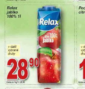Lidl Relax jablko 100% nabídka