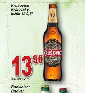 Lidl Pivo krušovice 12 královský ležák nabídka