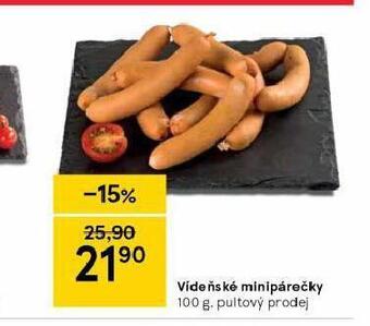 Tesco Vídeňské minipárečky nabídka
