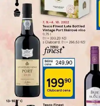 Tesco Tesco finest late botted vintage port likérové víno nabídka