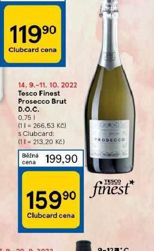 Tesco Tesco finest prosecco brut nabídka