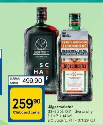 Tesco Jägermeister nabídka