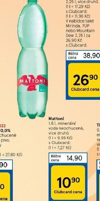 Tesco Mattoni nabídka