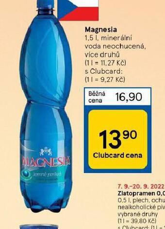 Tesco Magnesia nabídka