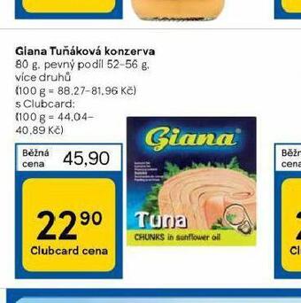 Tesco Giana tuňáková konzerva nabídka
