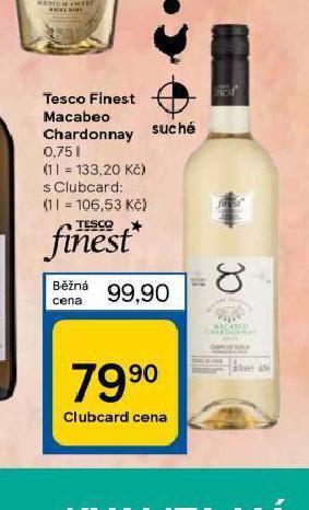Tesco Tesco finest macabeo chardonnay nabídka