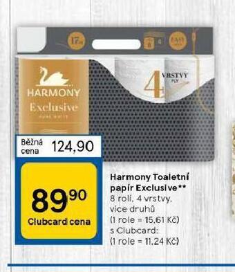 Tesco Harmony toaletní papír nabídka