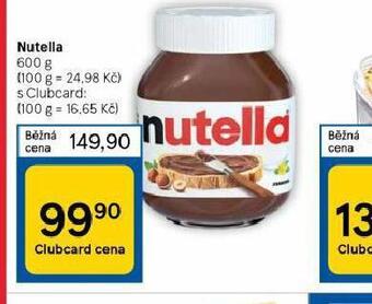 Tesco Nutella nabídka