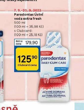 Tesco Parodontax ústní voda nabídka