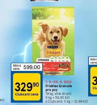Tesco Friskies granule pro psy nabídka