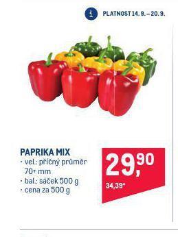 Makro Paprika nabídka