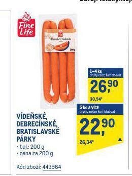 Makro Vídeňské párky nabídka
