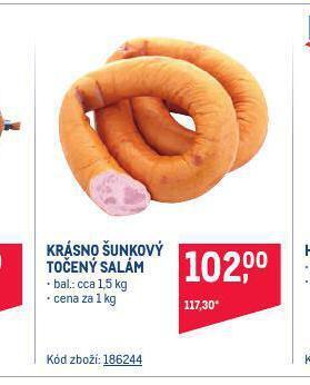 Makro Šunkový točený salám nabídka