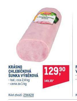 Makro Chlebíčková šunka nabídka