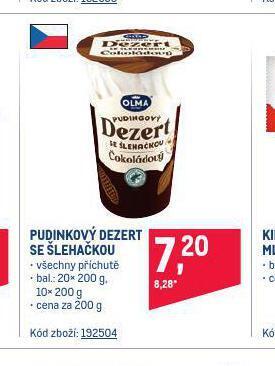 Makro Pudinkový dezert se šlehačkou nabídka