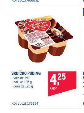 Makro Srdíčko puding nabídka