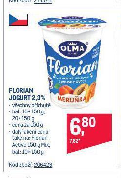 Makro Florian jogurt nabídka