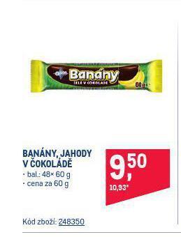 Makro Banány v čokoládě nabídka