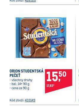 Makro Orion studentská pečeť nabídka