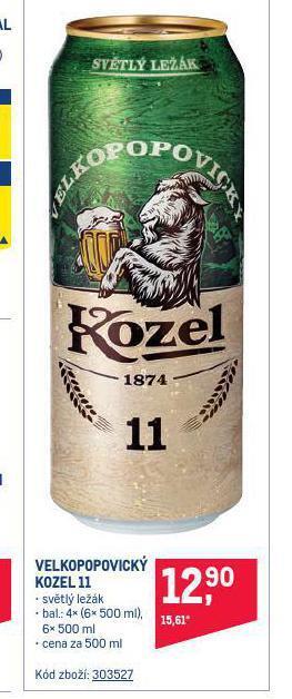 Makro Pivo velkopopovický kozel nabídka