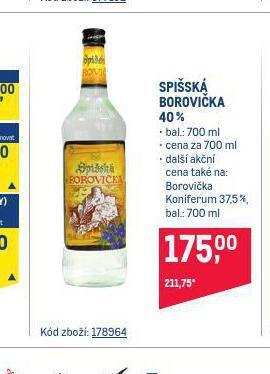 Makro Spišská borovička nabídka