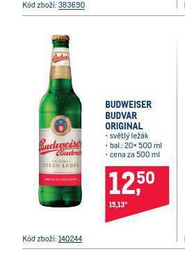 Makro Pivo budweiser budvar nabídka