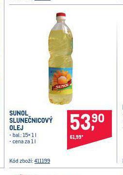 Makro Sunol slunečnicový olej nabídka