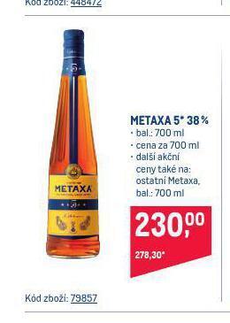 Makro Metaxa 5* nabídka