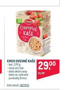 Makro Emco ovesná kaše nabídka