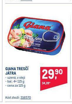 Makro Giana tresčí játra nabídka