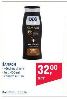 Makro Dixi šampon nabídka