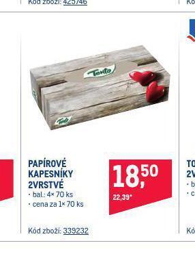 Makro Tento papírové kapesníky nabídka