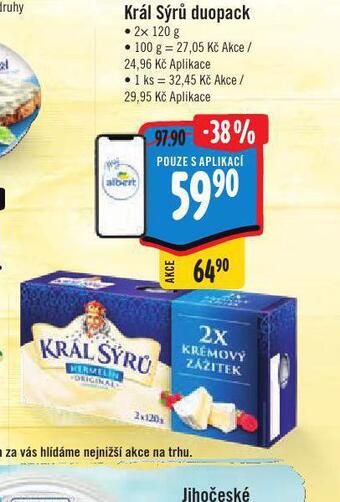 Jip Král sýrů duopack nabídka
