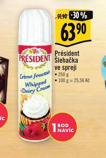 Jip Président šlehačka ve spreji nabídka