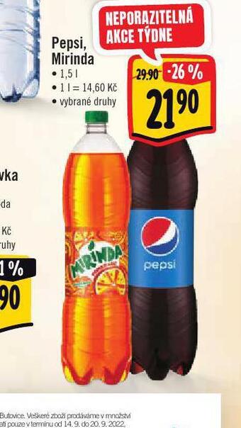 Jip Pepsi, mirinda nabídka