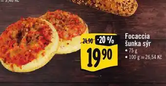 Albert Focaccia šunka sýr nabídka