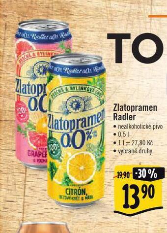 Albert Zlatopramen radler nabídka