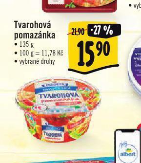 Albert Tvarohová pomazánka nabídka