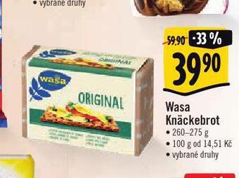 Albert Wasa knackebrot nabídka
