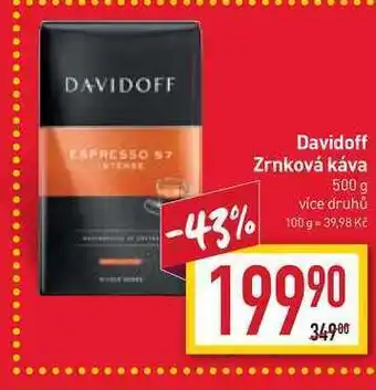 Billa Davidoff zrnková káva 500g nabídka