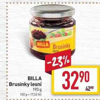Billa Billa brusinky lesní 190 g nabídka