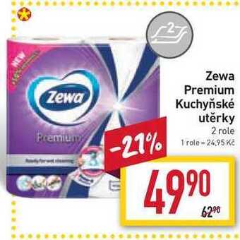 Billa Zewa premium kuchyňské utěrky 2 role nabídka
