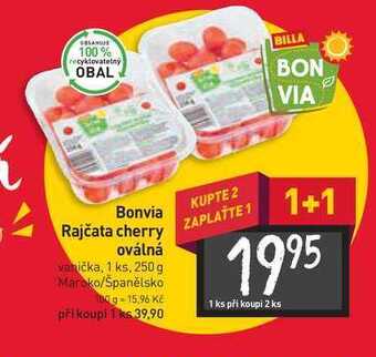 Billa Rajčata cherry oválná vanička, 1 ks, 250 g nabídka
