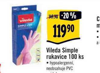 Albert Vileda simple rukavice 100 ks nabídka