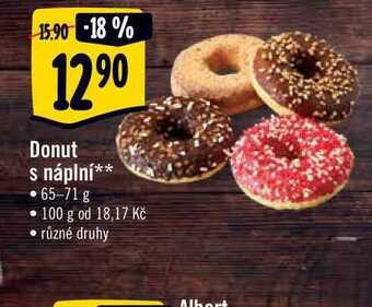 Albert Donut s náplní 65-71 g nabídka